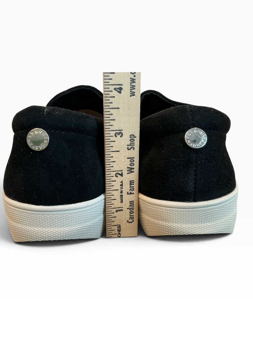 Steve Madden Gills Black Suede Platform Slip On Sneakers 10 - Picture 4 of 8
